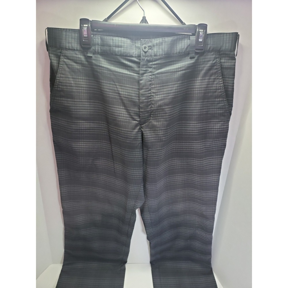 Nike Golf Tour Performance Dri-Fit Black/Gray Plaid Pants Mens 35x30 - Picture 2 of 15